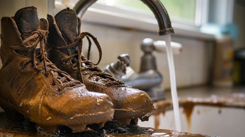 How do you wash football boots?